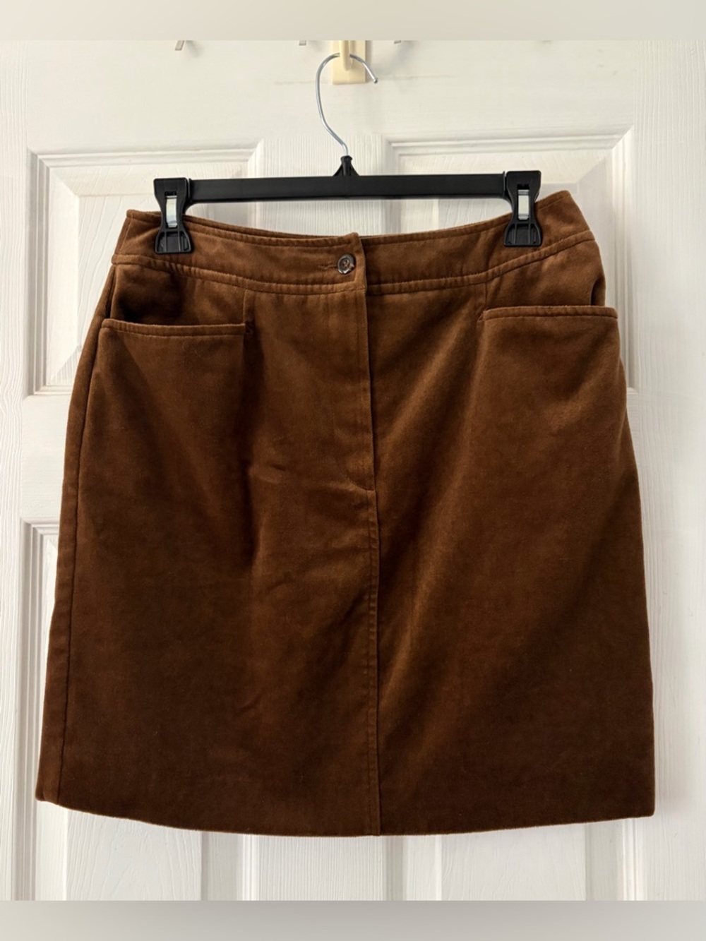 Liz Claiborne Chocolate Brown Mini Skirt with Front Pockets